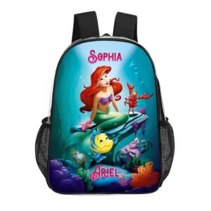 Personalized Ariel The little Mermaid Transparent Bag 17 inch 2024 New Clear Backpack Cool Kiddo 10