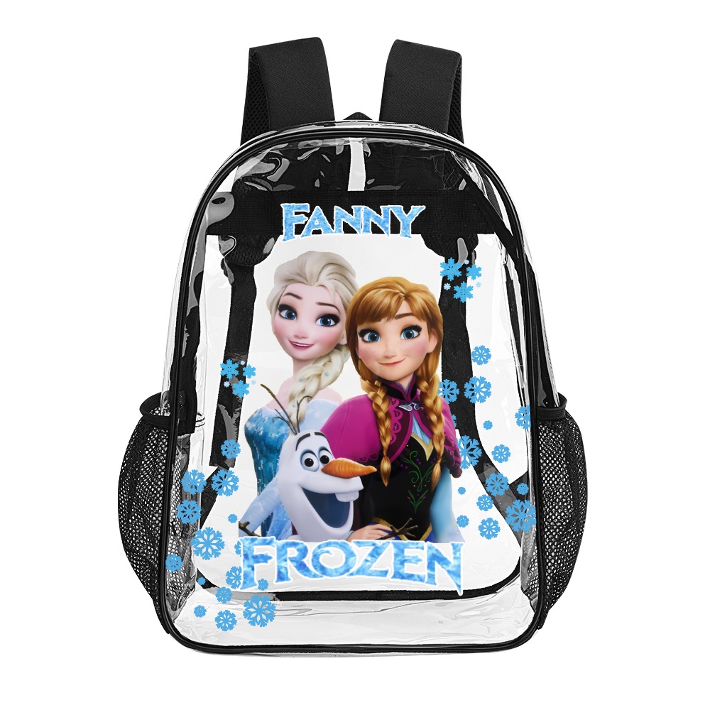 Personalized Disney’s Princesses from Frozen – Transparent Bag 17 inch 2024 New Clear Backpack Cool Kiddo 10