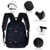 Pac-Man Three Piece Set: Backpack. Lunch Bag and Pencil Pouch Cool Kiddo 30