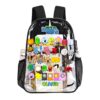 Personalized Battle for Dreams Island Clear Backpack Transparent Book Bag 17 inch Cool Kiddo 30