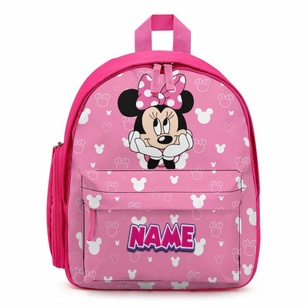 Personalized Minnie Mouse Children’s School Bag – Toddler’s Backpack Cool Kiddo Personalized Minnie Mouse Children's School Bag - Toddler's Backpack