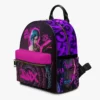 Jinx Character LoL Art Graffiti Style Mini Leather Backpack for Girls/Youth Cool Kiddo 44