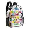 Personalized Battle for Dreams Island Clear Backpack Transparent Book Bag 17 inch Cool Kiddo 26