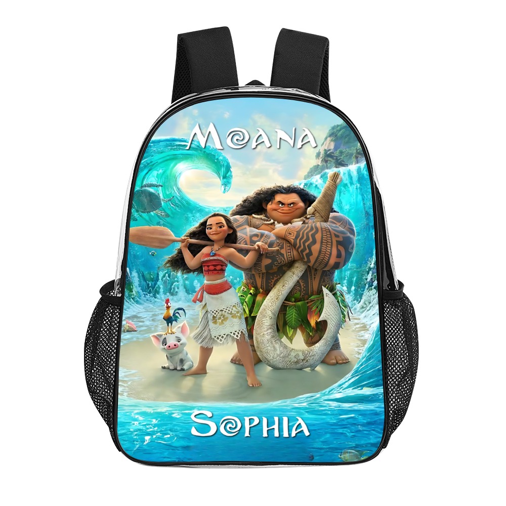 Personalized Moana Transparent Bag 17 inch 2024 New Clear Backpack Cool Kiddo 10