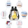 Belle from The Beauty and the Beast – Transparent Bag 17 inch 2024 New Clear Backpack Cool Kiddo 30