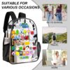 Personalized Battle for Dreams Island Clear Backpack Transparent Book Bag 17 inch Cool Kiddo 32