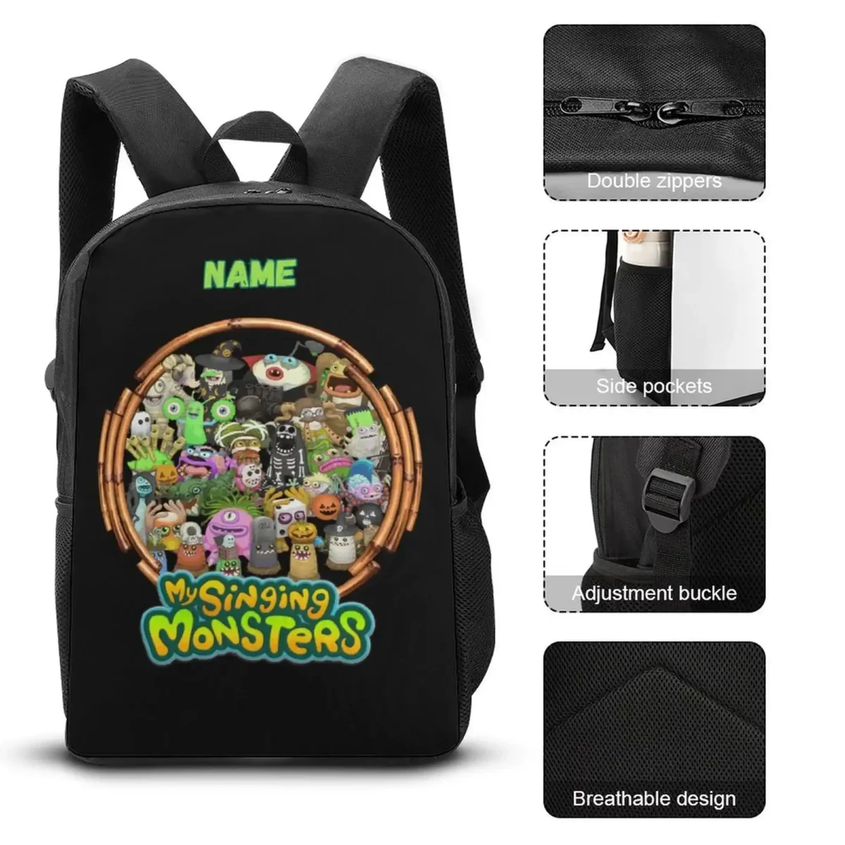 Personalized My Singing Monsters Backpack – Customizable Unique Gifts for Kids Cool Kiddo 20