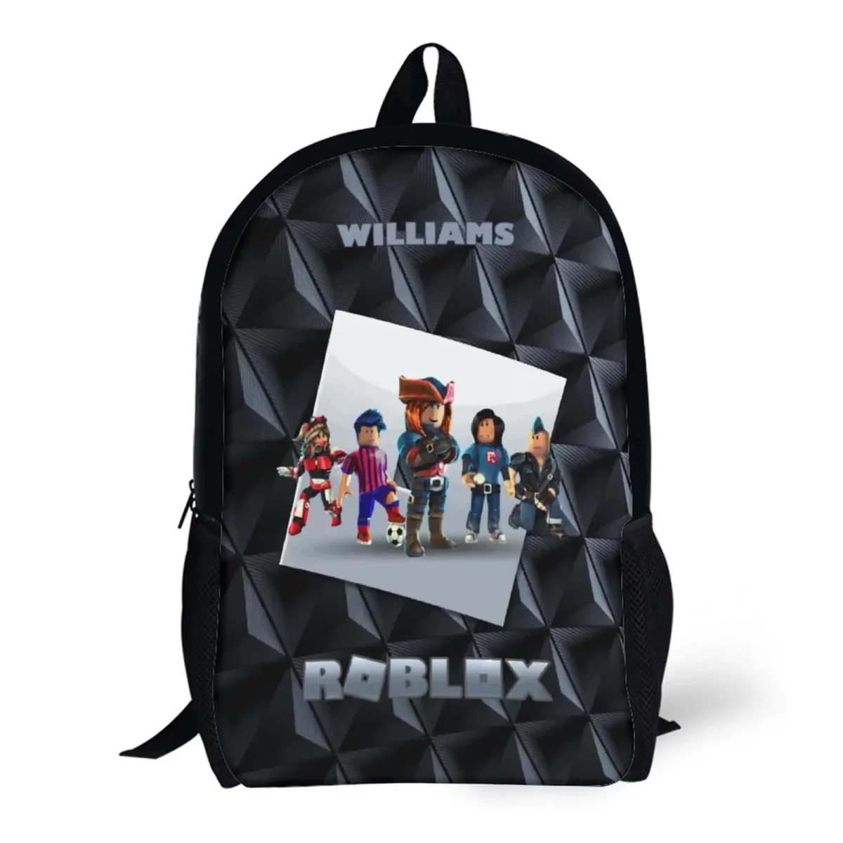 Personalized Black Roblox Backpack – Customizable Gift for Kids Cool Kiddo 18