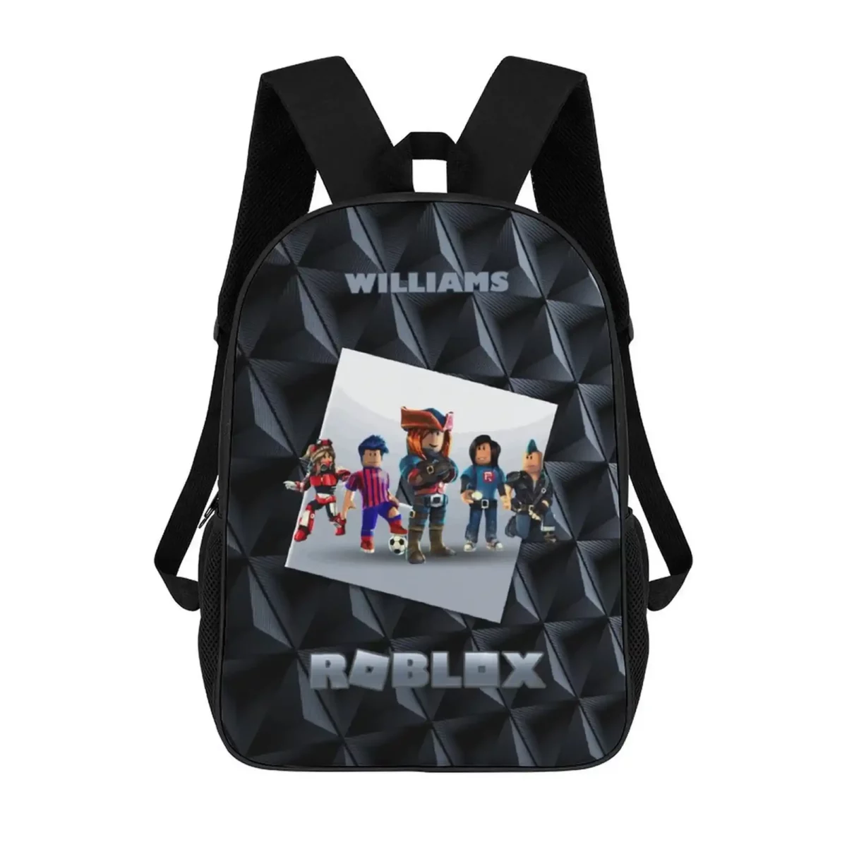 Personalized Black Roblox Backpack – Customizable Gift for Kids Cool Kiddo 16