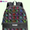 Personalized Name Garten of Banban Black Backpack | Lightweight and Waterproof Cool Kiddo 34