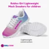 Personalized Girls Lightweight Mesh Sneakers Inspired by Roblox Girl Video Games Cool Kiddo 36