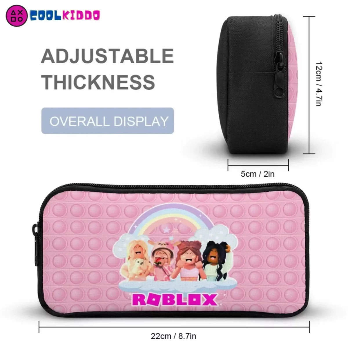 Personalized Roblox Pink Backpack for Girls – Three-Piece Set: Backpack, Lunch Bag, and Pencil Case Cool Kiddo 20