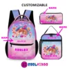 Customizable Roblox Girl backpack, lunch bag and pencil case package | Back to School combo Cool Kiddo 28