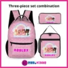 Personalized Roblox Pink Backpack for Girls – Three-Piece Set: Backpack, Lunch Bag, and Pencil Case Cool Kiddo 24
