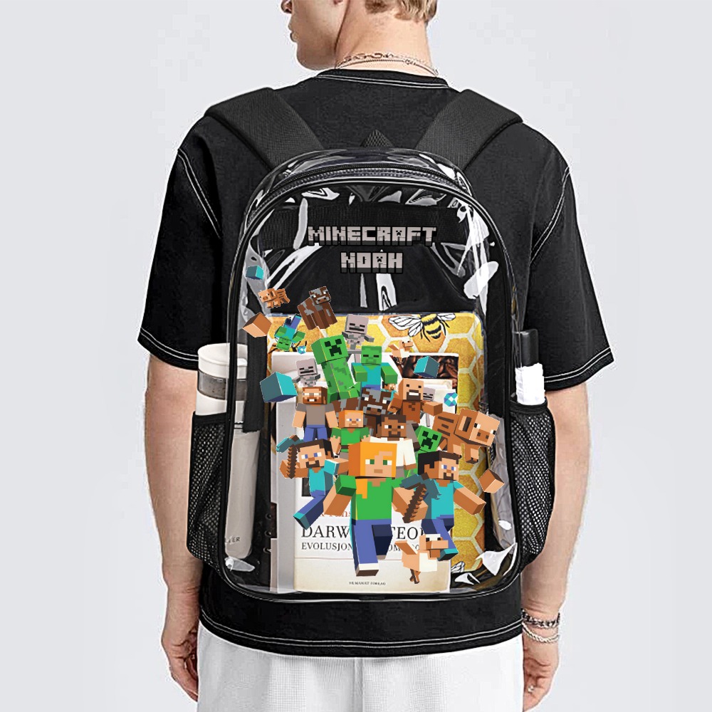 MINECRAFT – Transparent Bag 17 inch 2024 New Cool Kiddo 14