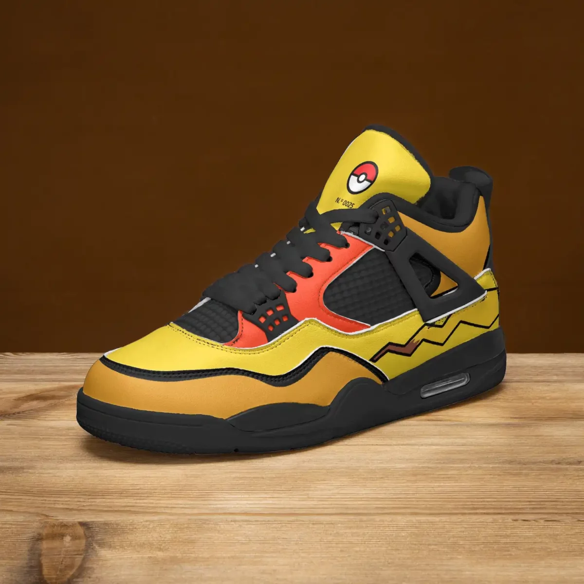 Pikachu (Pokémon) AJ4 Basketball Sneakers – Black Sole Cool Kiddo 18