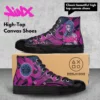 Custom Jinx from ARCANE High-Top Canvas Sneakers, Animated Series Inspired Casual Shoes for Youth/Adults Cool Kiddo