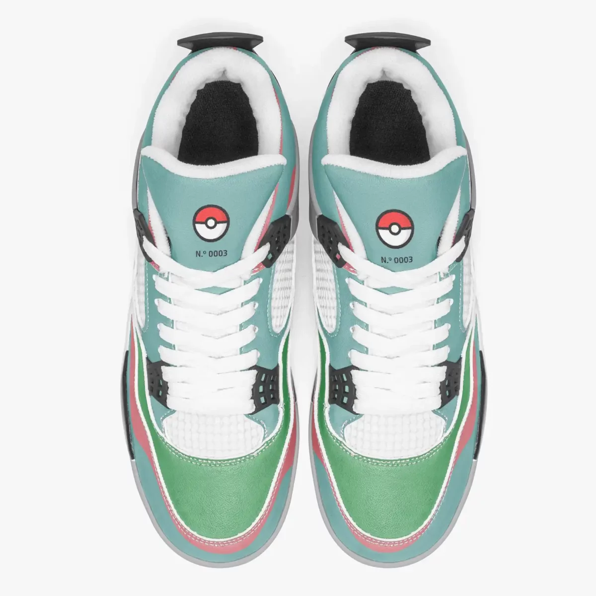 Venusaur (Pokémon) AJ4 Basketball Sneakers – Grey Sole Cool Kiddo 14