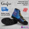 Custom Coraline High-Top Canvas Sneakers, Tim Burton’s animated movie Inspired Casual Shoes for Youth/Adults Cool Kiddo 38