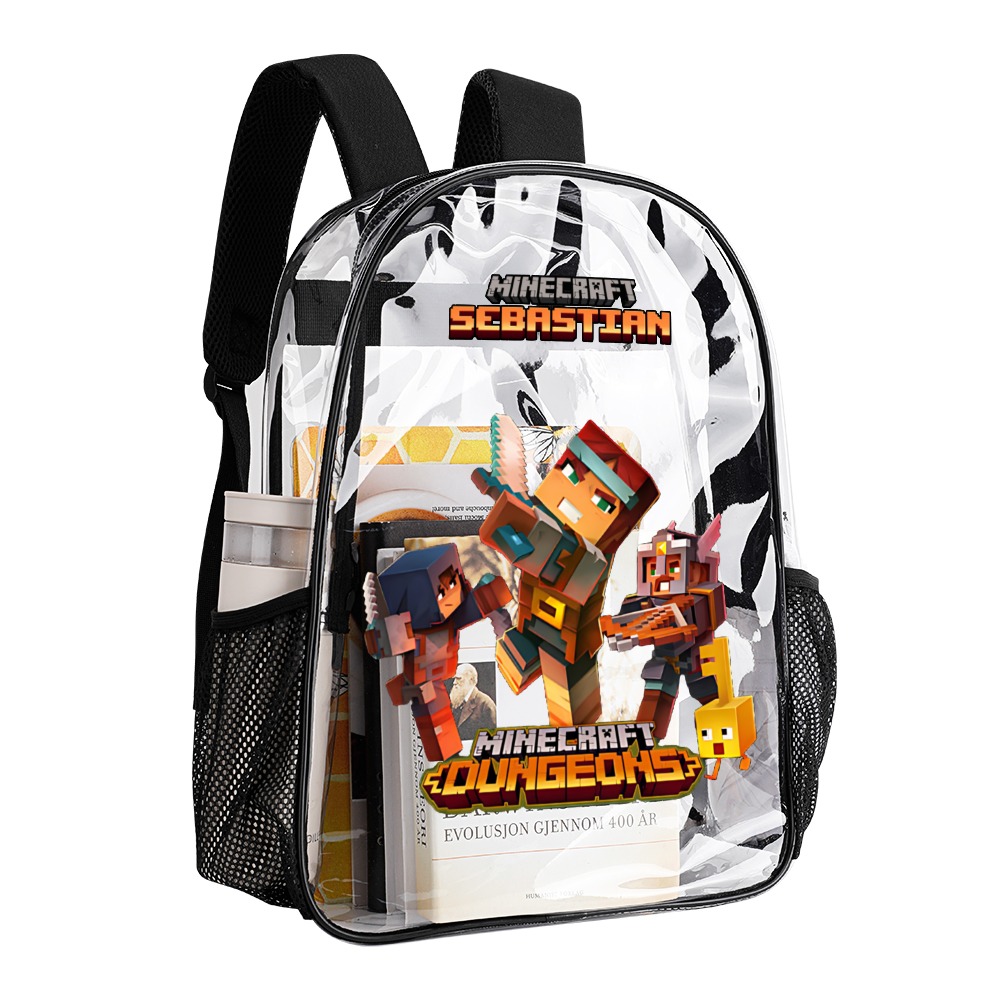 MINECRAFT DUNGEONS - Transparent Bag 17 inch 2024 New