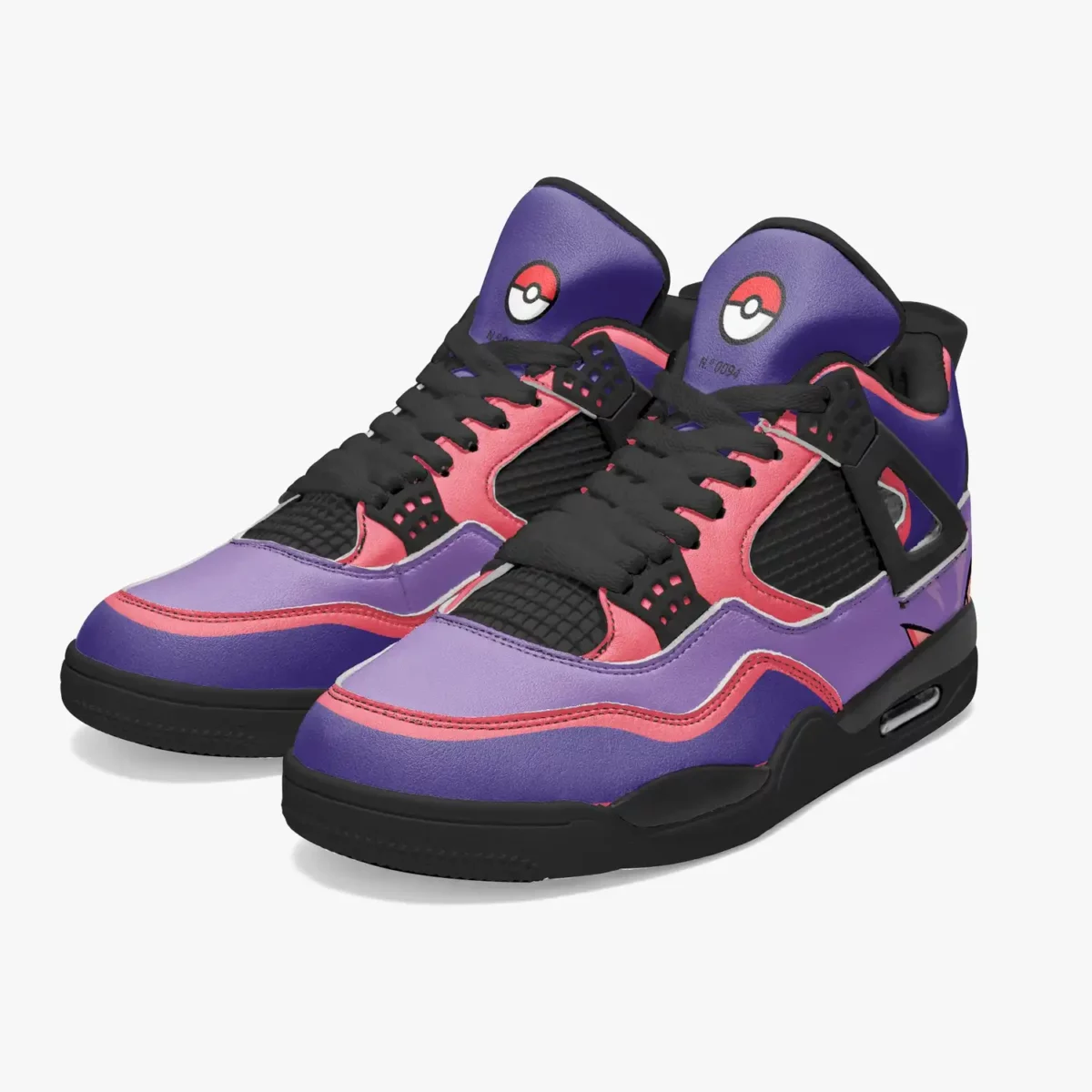 Gengar (Pokémon) AJ4 Basketball Sneakers – Black Sole Cool Kiddo 12