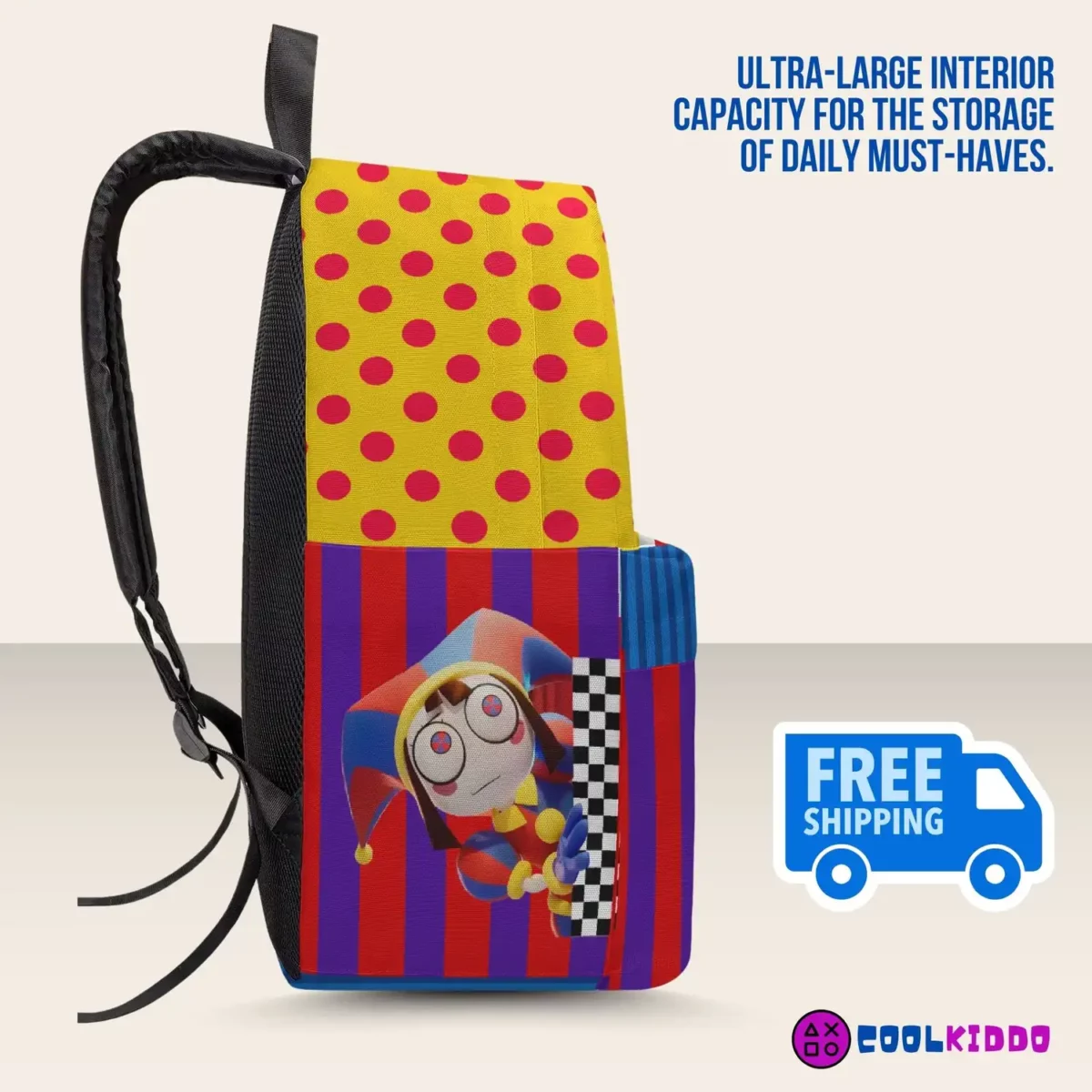 Amazing Digital Circus All-Over-Print Canvas Backpack for kids. Three Sizes School bag Cool Kiddo 22