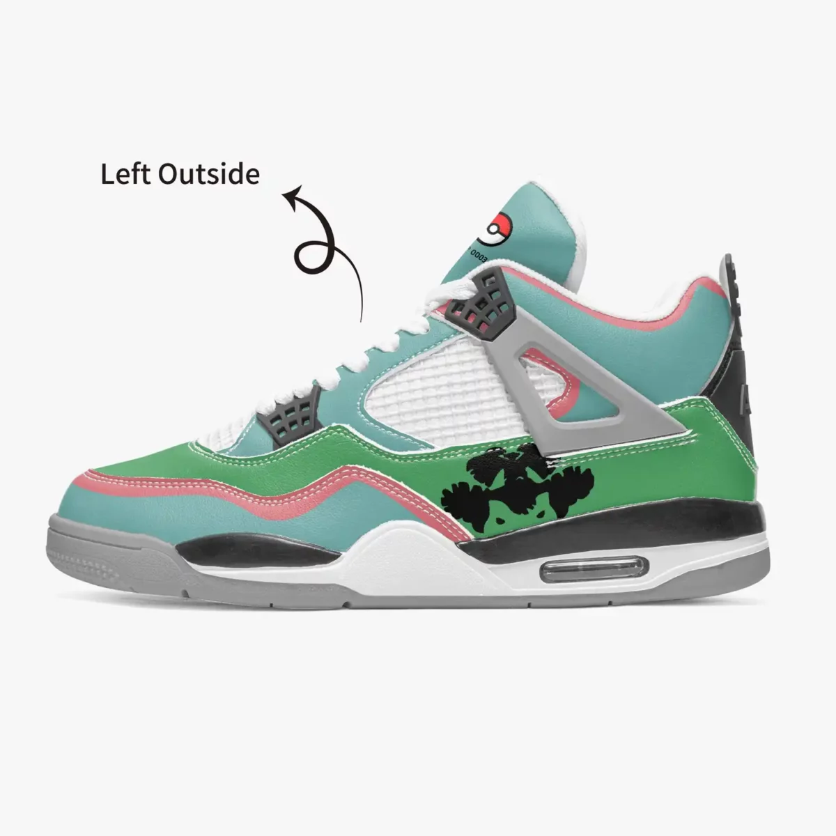 Venusaur (Pokémon) AJ4 Basketball Sneakers – Grey Sole Cool Kiddo 16