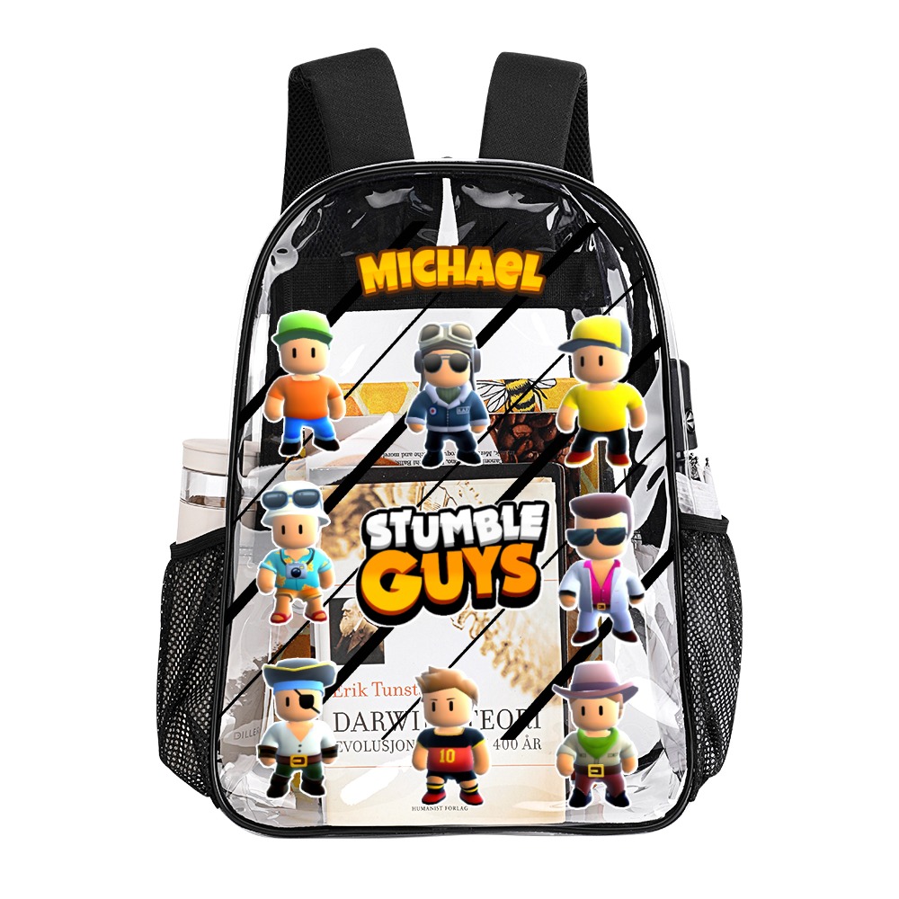 Stumble Guys  – Transparent Bag 17 inch 2024 New Cool Kiddo 18