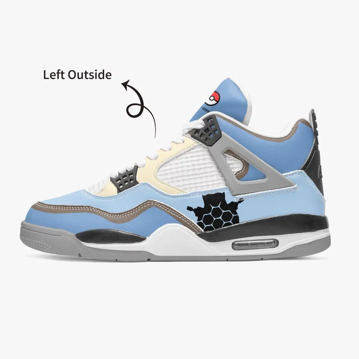 Blastoise (Pokémon) AJ4 Basketball Sneakers – Grey Sole Cool Kiddo 12