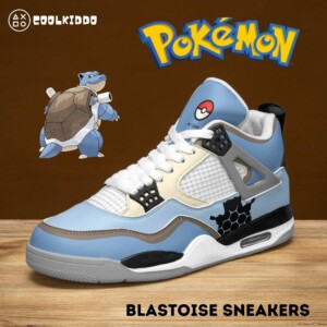 Blastoise (Pokémon) AJ4 Basketball Sneakers – Grey Sole Cool Kiddo