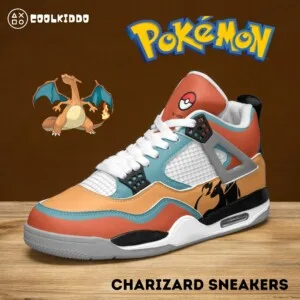 Charizard (Pokémon) AJ4 Basketball Sneakers – Grey Sole Cool Kiddo