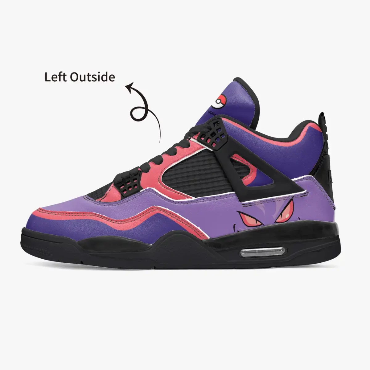 Gengar (Pokémon) AJ4 Basketball Sneakers – Black Sole Cool Kiddo 18