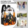 Customized Mortal Kombat Backpack Video Game Inspired Transparent Bag 17-inch Clear Book Bag for School – Name personalized Cool Kiddo 36