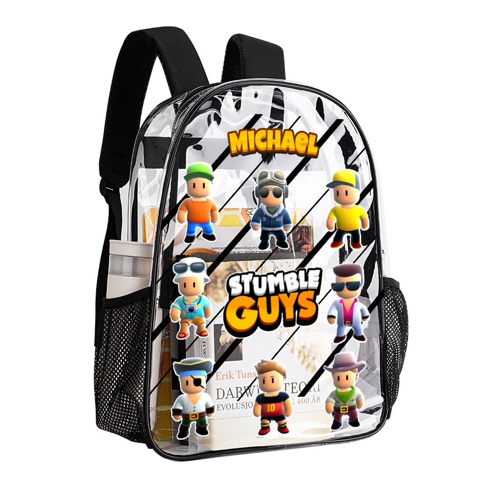 Stumble Guys  – Transparent Bag 17 inch 2024 New Cool Kiddo 22