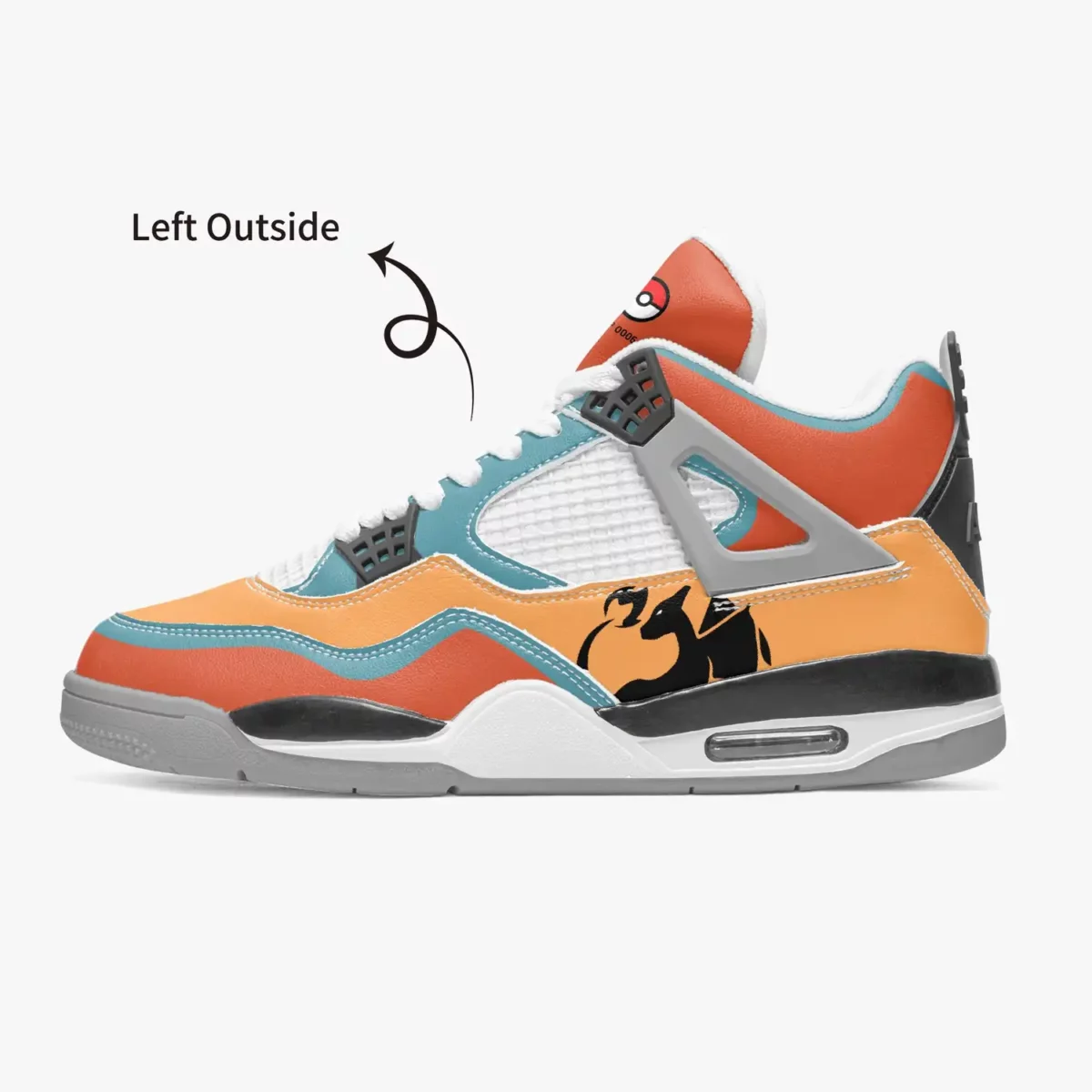 Charizard (Pokémon) AJ4 Basketball Sneakers – Grey Sole Cool Kiddo 22