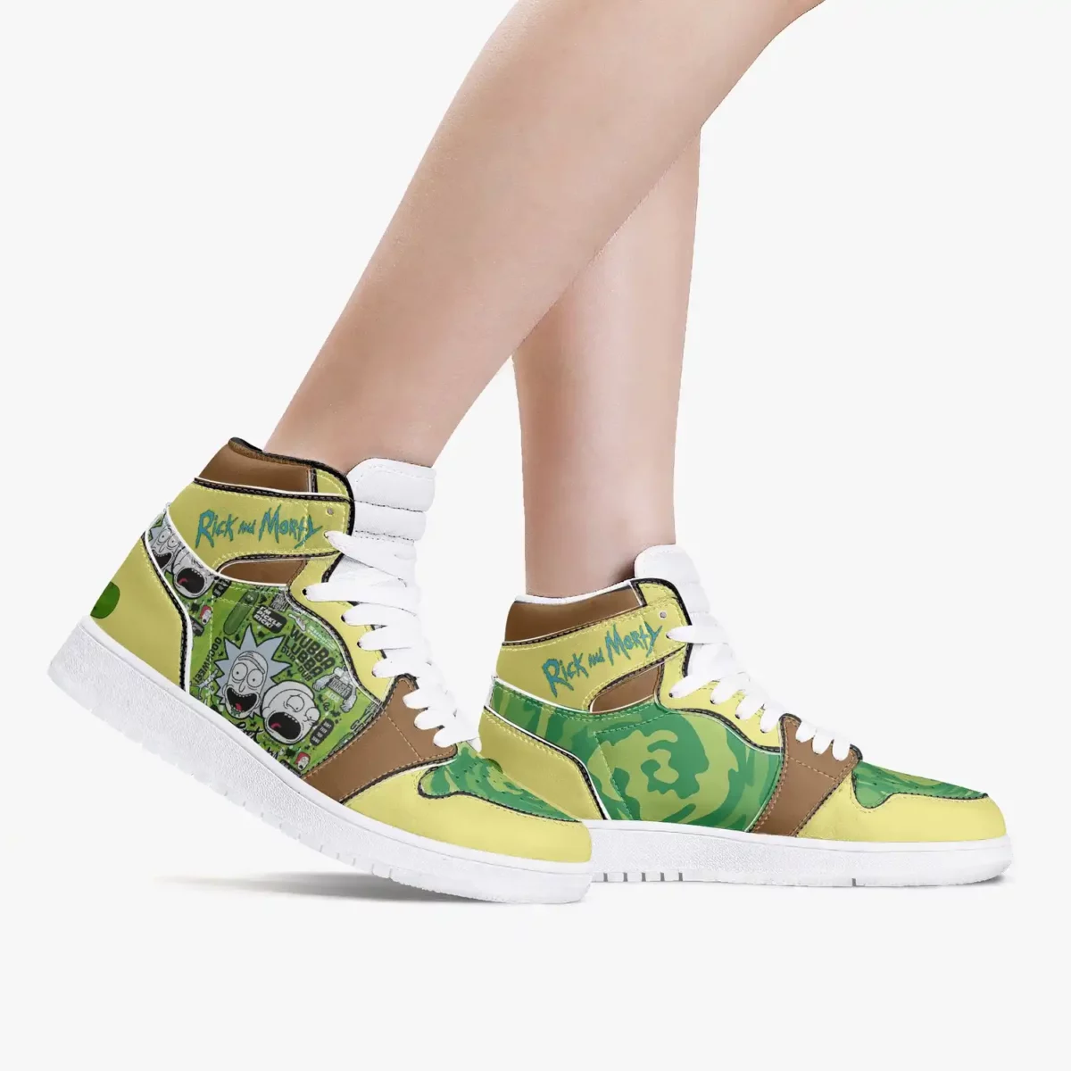 Morty’s From Rick and Morty High Top Leather Sneakers for Youth/Adults Cool Kiddo 28