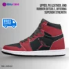 Deadpool AJ1 Black and Red High-Tops Leather Sneakers For Youth/Adults Cool Kiddo 24