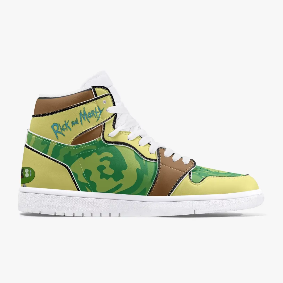 Morty’s From Rick and Morty High Top Leather Sneakers for Youth/Adults Cool Kiddo 12