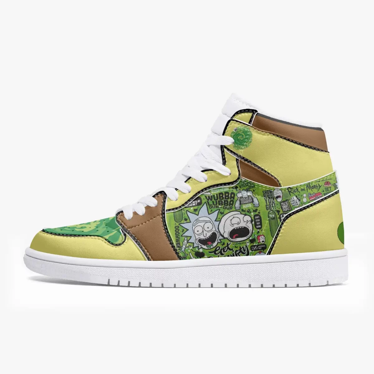 Morty’s From Rick and Morty High Top Leather Sneakers for Youth/Adults Cool Kiddo 14