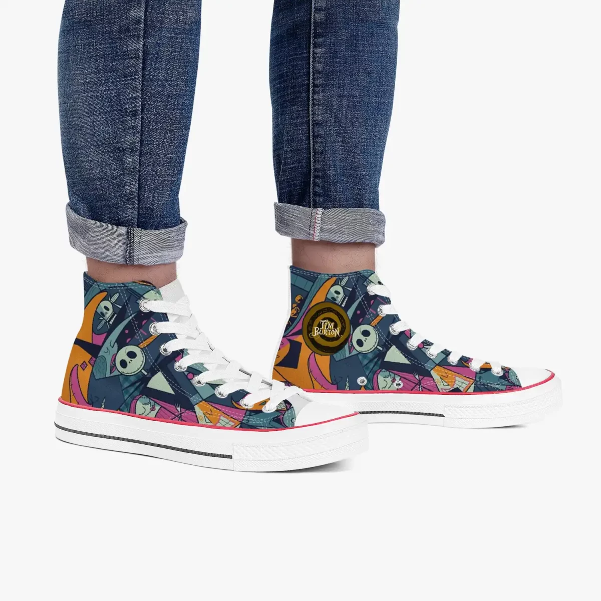 Custom Nigthmare Before Christmas High-Top Canvas Sneakers, Tim Burton’s Inspired Casual Shoes for Youth/Adults Cool Kiddo 18