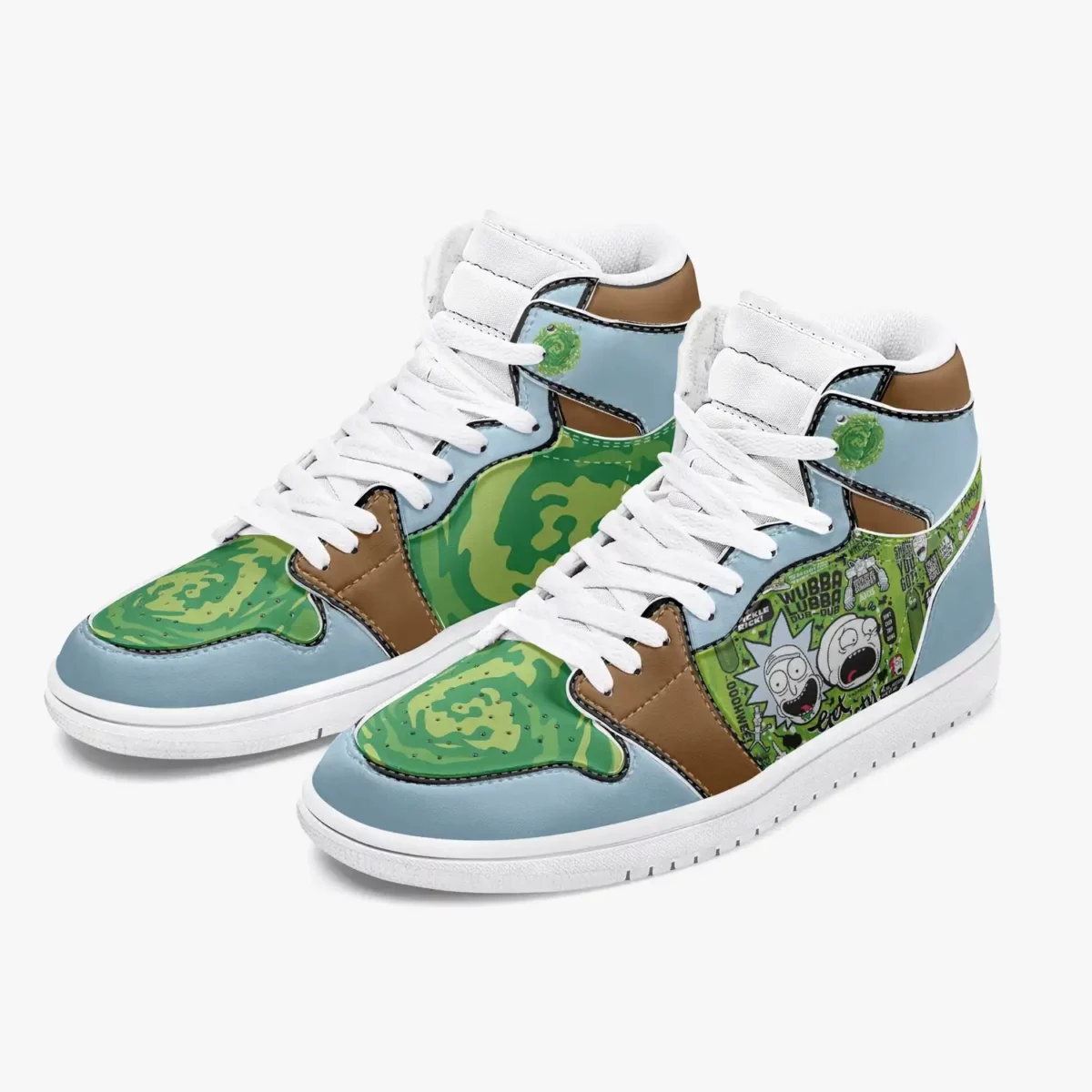 Rick’s From Rick and Morty High Top Leather Sneakers for Youth/Adults Cool Kiddo 14