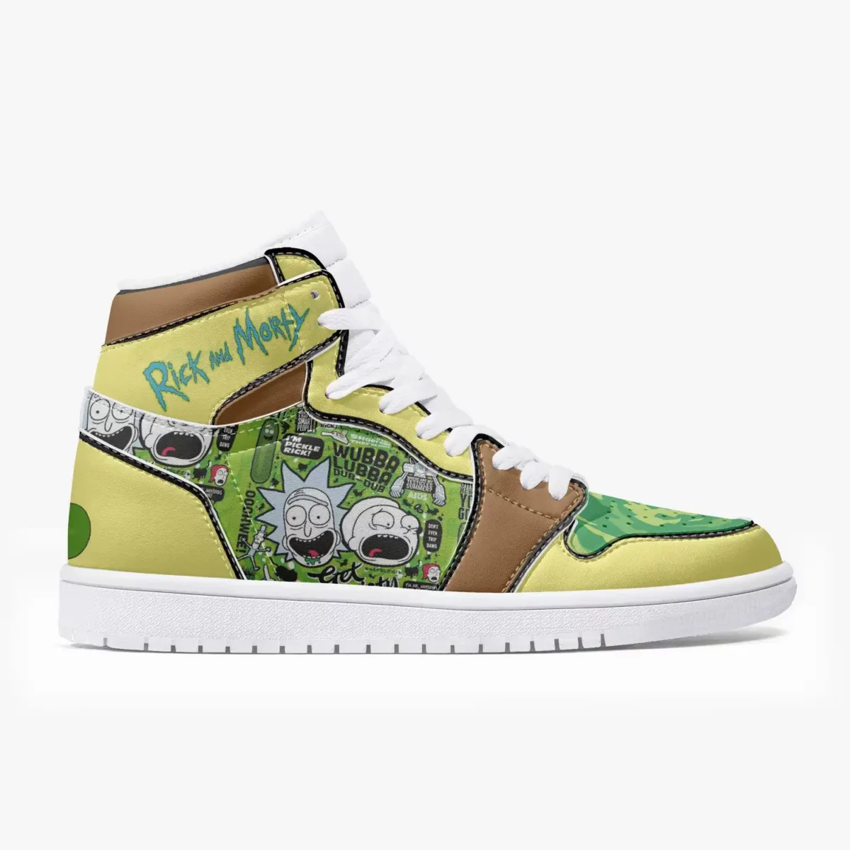 Morty’s From Rick and Morty High Top Leather Sneakers for Youth/Adults Cool Kiddo 10