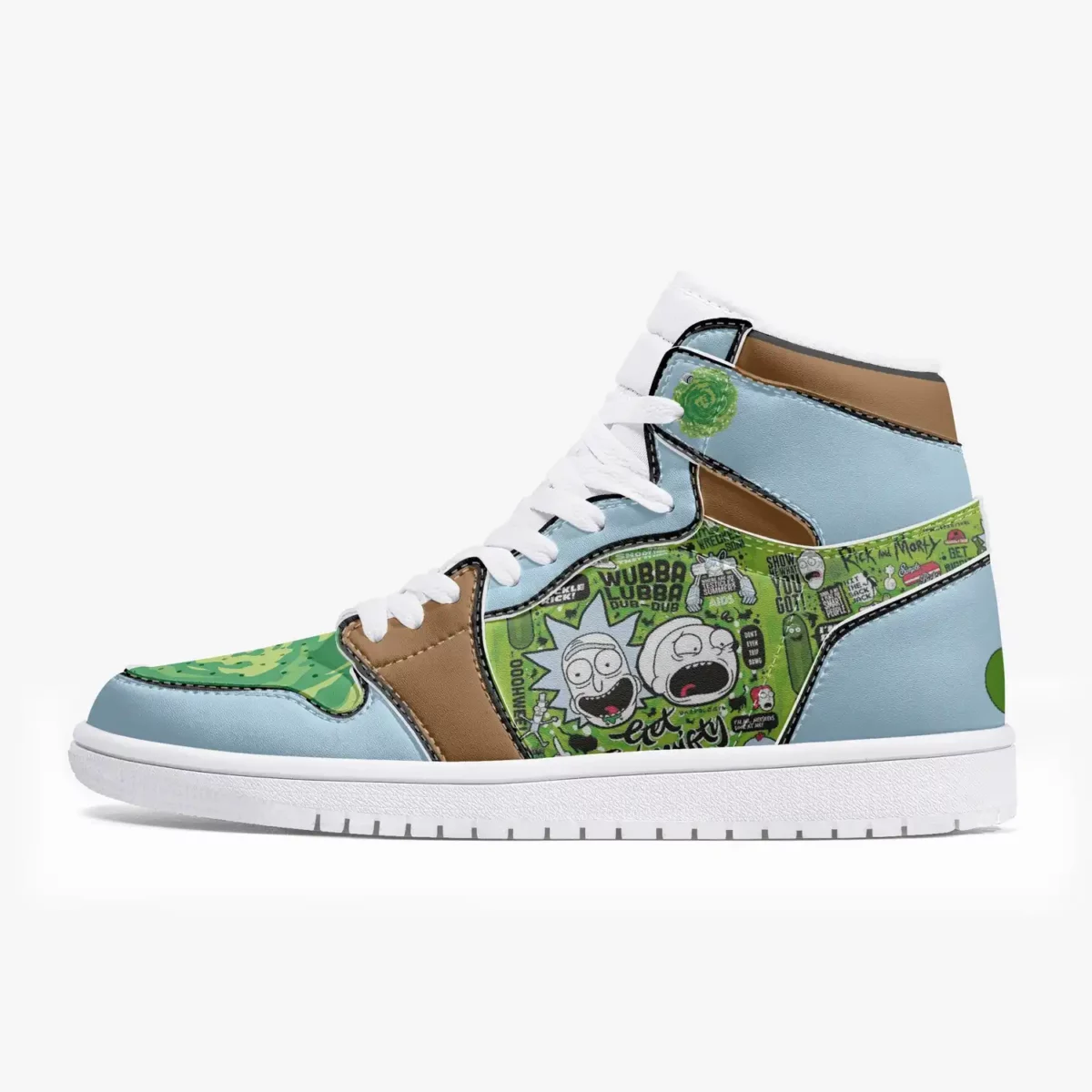 Rick’s From Rick and Morty High Top Leather Sneakers for Youth/Adults Cool Kiddo 16