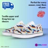 Retro Bats Skate White Shoes Classics Vans Era Style | Glitch Art | Halloween Sneakers Cool Kiddo 28