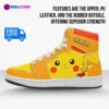 Personalized Pikachu Character High-Top Leather Pokémon Sneakers For Kids Cool Kiddo 30