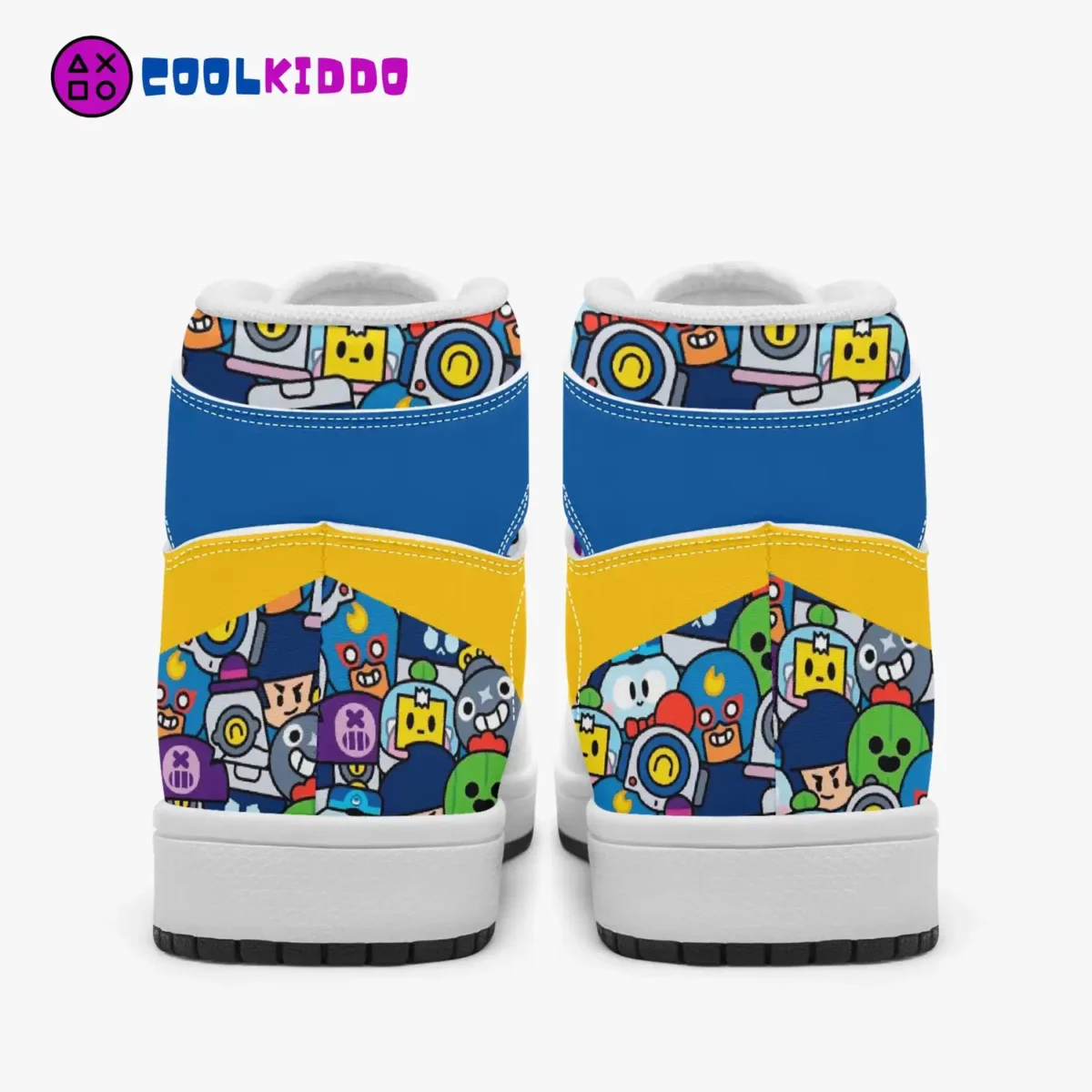 Brawl Stars High-Top Kids/Youth Sneakers | Brawl Stars Characters Leather Print Shoes by Cool Kiddo Cool Kiddo 20