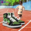 Personalized Minecraft Creeper Character High-Top Leather Children/Youth Shoes Cool Kiddo 36