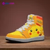 Personalized Pikachu Character High-Top Leather Pokémon Sneakers For Kids Cool Kiddo 36