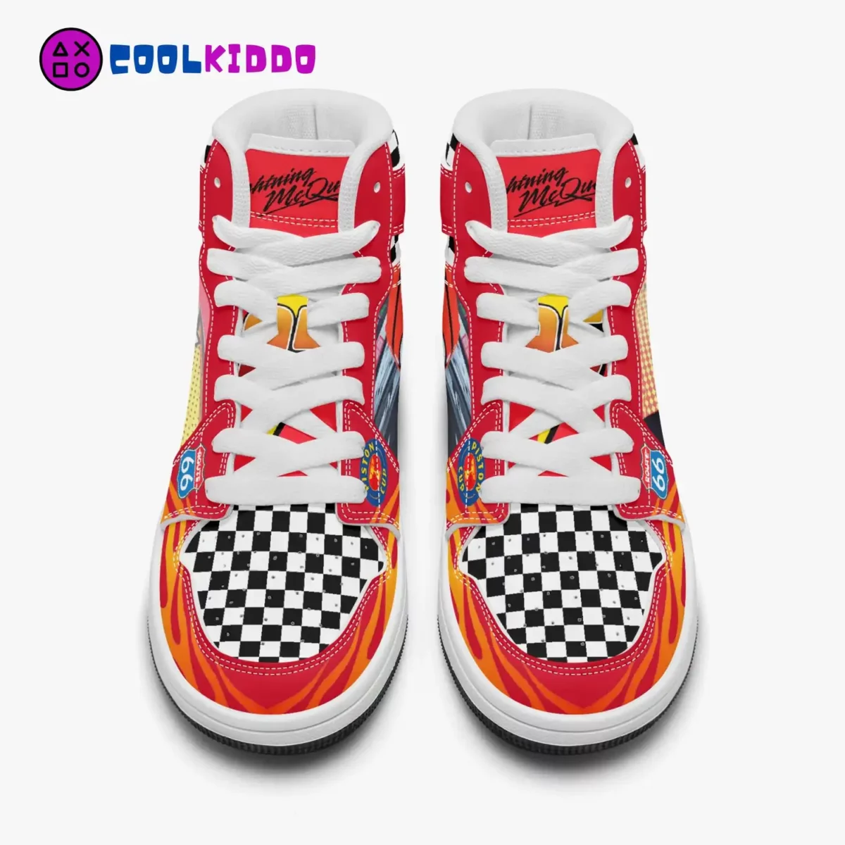 Personalized Lightning McQueen Cars High-Top Leather Children/Youth Shoes | Casual Sneakers Cool Kiddo 24