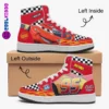 Personalized Lightning McQueen Cars High-Top Leather Children/Youth Shoes | Casual Sneakers Cool Kiddo 34